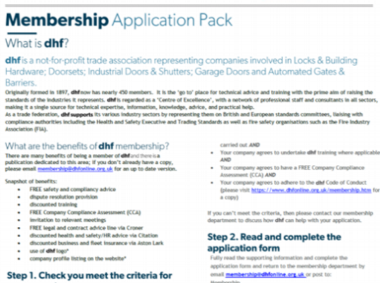 Member application snapshot