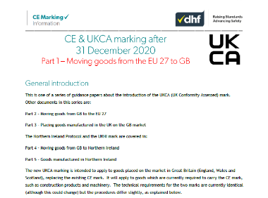 DHF guides its members on CE marking changes
